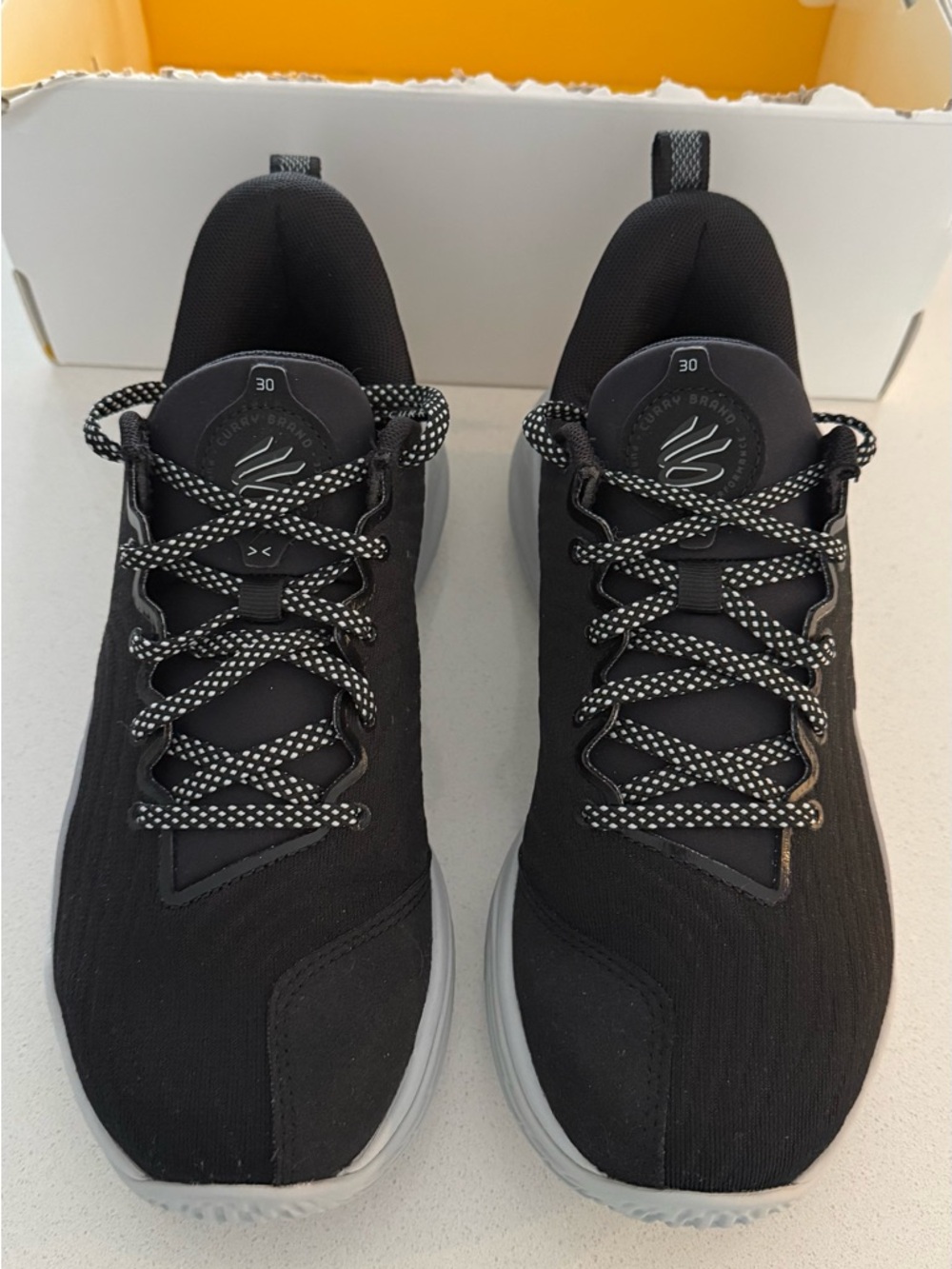 Under Armour Kids Black and Gray Athletic Sneakers